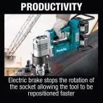 Makita 18V X2 LXT Brushless Cordless Shear Wrench Kit with 5.0 Ah Batteries and Dual Port Rapid Charger thumbnail 11