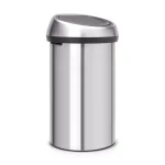 Brabantia 16 Gallon Matte Steel Fingerprint Proof Touch Top Trash Can thumbnail 3
