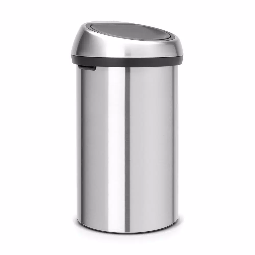Brabantia 16 Gallon Matte Steel Fingerprint Proof Touch Top Trash Can