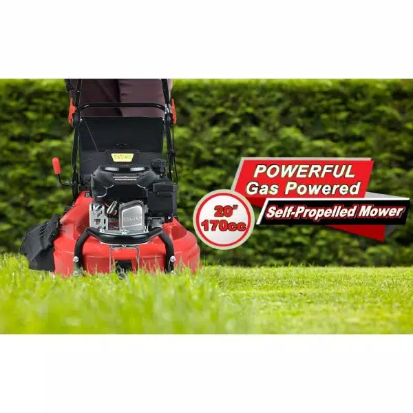 PowerSmart Power Smart PSM2020 20 in. 170 cc Gas Self-Propelled 3-in-1 Walk Behind Lawn Mower