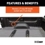 CURT 7' Original Equipment 7-Way RV Blade Wiring Extension for 5th Wheel and Gooseneck Trailers thumbnail 4