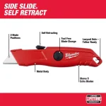 Milwaukee Self-Retracting Utility Knife with Tool-Free Blade Change and On-Board Storage thumbnail 2
