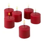 Light In The Dark Red Unscented Paraffin Votive Candles, 10-Hour Burn Time (Set of 12) thumbnail 1