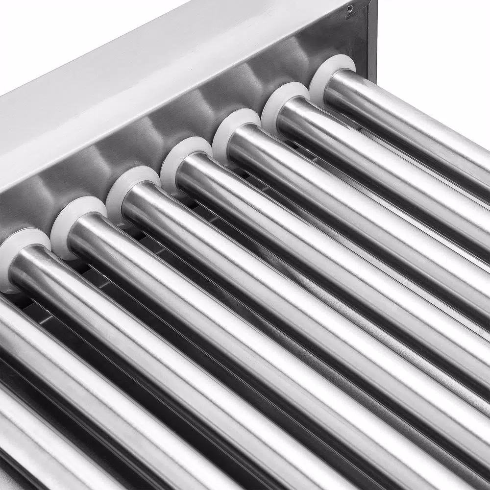 Great Northern Popcorn Commercial 9-Roller Hot Dog Grill with Bun Warmer & Stainless Steel Cover