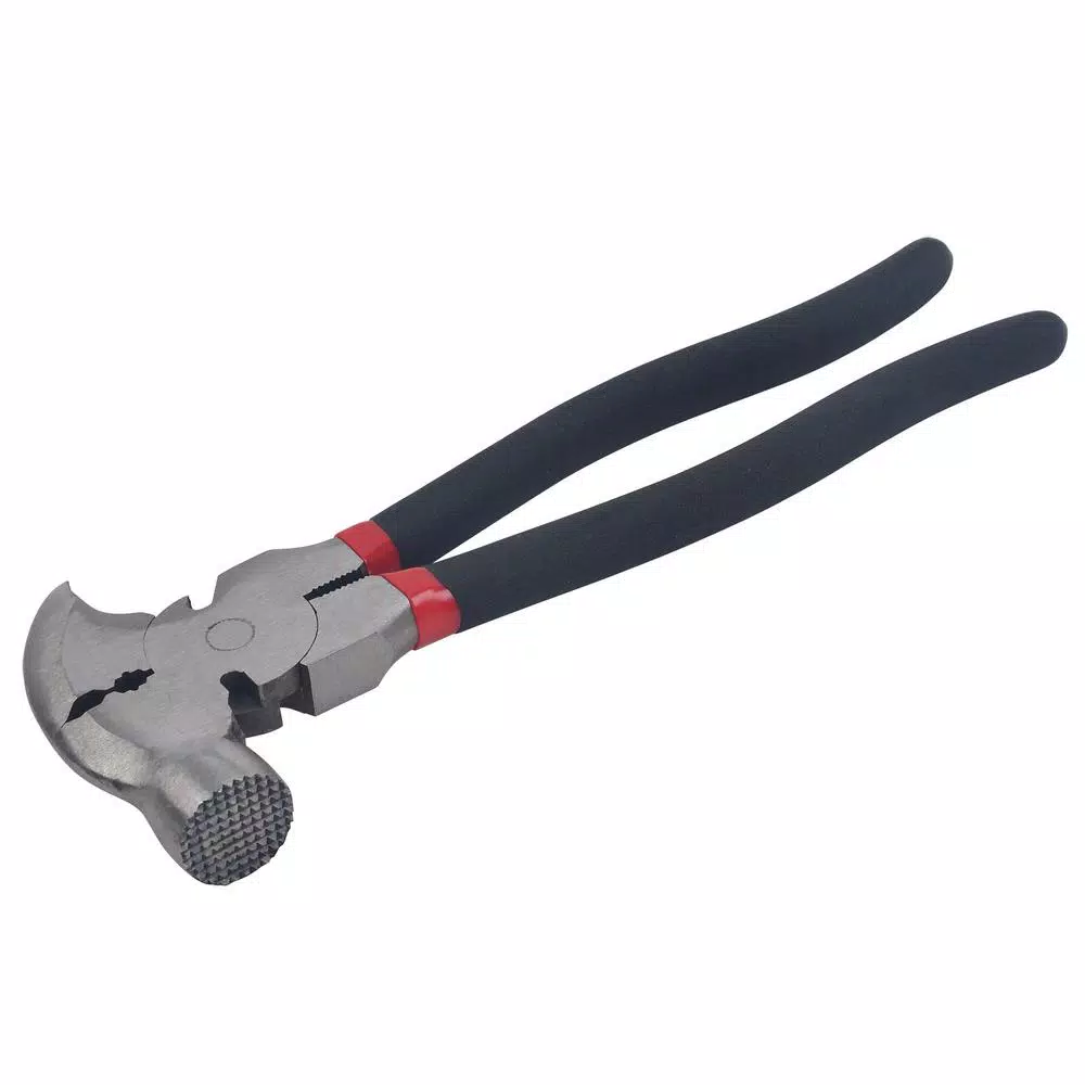 KING 10.5 in. Fencing Pliers with Hammerhead, Carbon Steel Multi-Purpose Hand Tool
