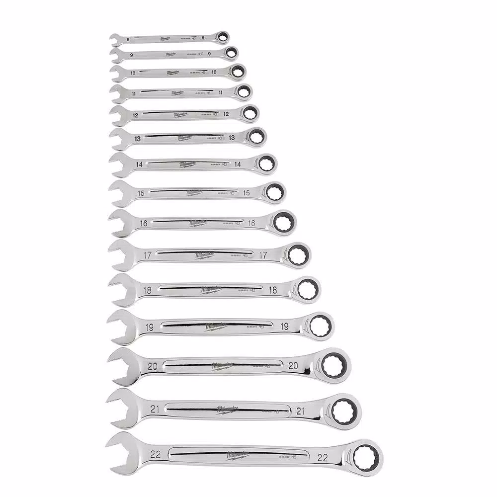Milwaukee 30-Piece SAE and Metric Ratcheting Combination Wrench Set