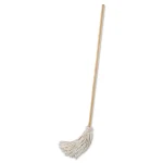 Boardwalk 24 oz. Cotton Fiber String Deck Mop with 54 in. Wooden Handle (6-Pack) thumbnail 3
