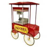 Paragon Commercial Popcorn Wagon - Red Steel Mobile Concession Cart thumbnail 1