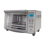 BLACK+DECKER 1500W 6-Slice Digital Convection Toaster Oven with Broiler Pan, Stainless Steel thumbnail 1