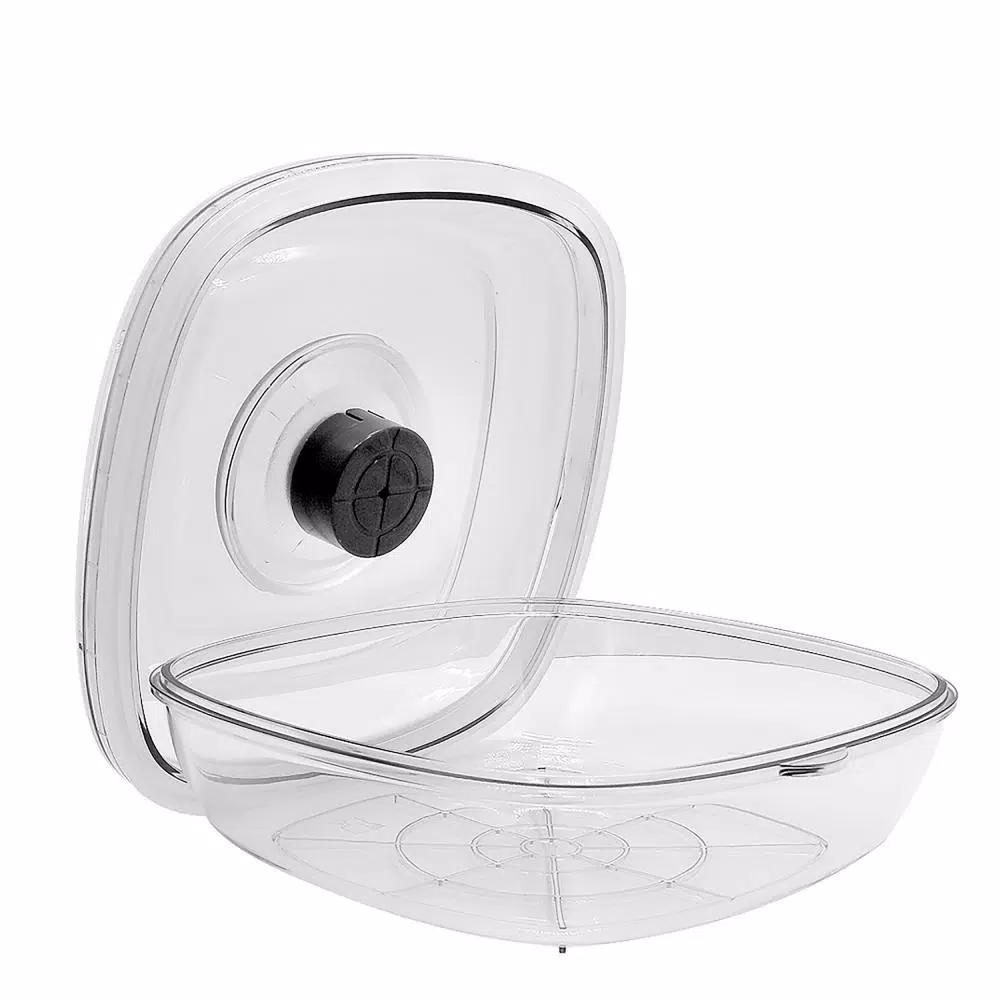 NutriChef 1L Vacuum Sealer Food Storage Container, White Air Sealing Canister Accessory