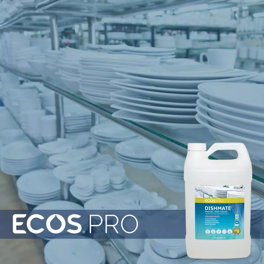 ECOS Pro Dishmate Manual Dishwashing Liquid, Grapefruit, 128 oz.