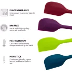 OVENTE Premium Silicone Spatula Set, 4-Piece Heat-Resistant Non-Stick Spatulas with Stainless Steel Core thumbnail 2