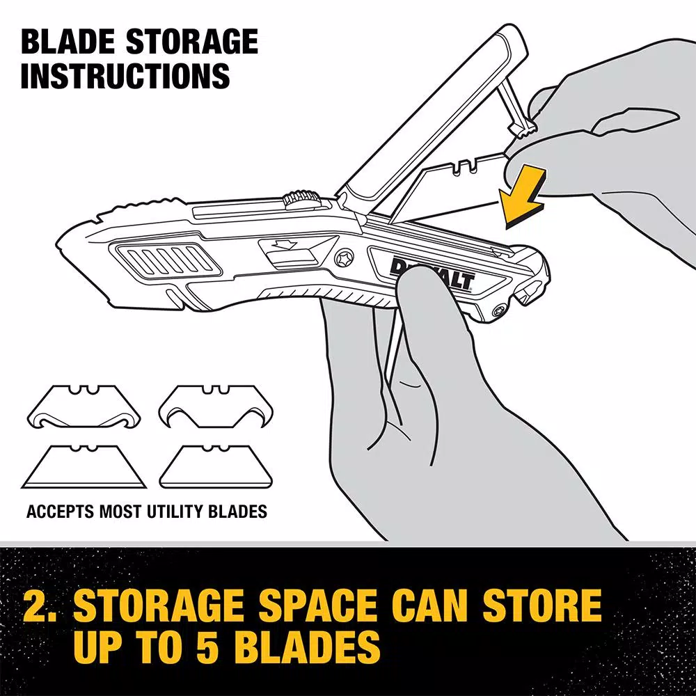 DEWALT Retractable Utility Knife with Deadbolt Blade Mechanism