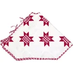 VHC Brands Emmie Red Patchwork Christmas Tree Skirt, 55 in. Hand-Quilted Cotton Farmhouse Decor thumbnail 3
