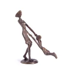Danya B Mother and Child Cast Bronze Sculpture - Handcrafted Sand Cast Statuary thumbnail 2