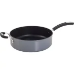 Ozeri Stone Earth 5.3 qt. Aluminum Ceramic Nonstick Sauce Pan with Glass Lid, Granite Gray thumbnail 4