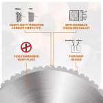 Evolution Power Tools RAGE 14 in. Multipurpose Carbide Circular Saw Blade, 36 Teeth thumbnail 6