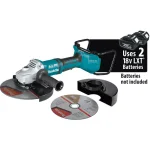 Makita 9 in. 36V X2 LXT Brushless Cordless Angle Grinder with AWS & Electric Brake thumbnail 1