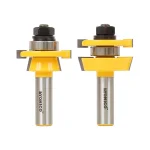 Yonico 2-Piece Shaker Rail and Stile Router Bit Set, 1/2 in. Shank, Carbide Tipped thumbnail 1