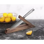 Cangshan TAI Triangle Walnut Wood Knife Block - Single Slot Countertop Storage thumbnail 5