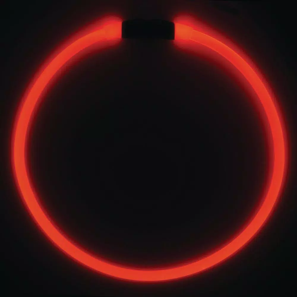 Nite Ize NiteHowl LED Safety Necklace for Dogs, Red, Adjustable 12-27 in.
