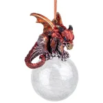 Design Toscano Pensive Percher Dragon 2018 Collectible Holiday Ornament thumbnail 1