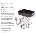Ecolution Aluminum Roasting Pan with Hydrolon PFOA-Free Non-Stick Coating and Rack thumbnail 3