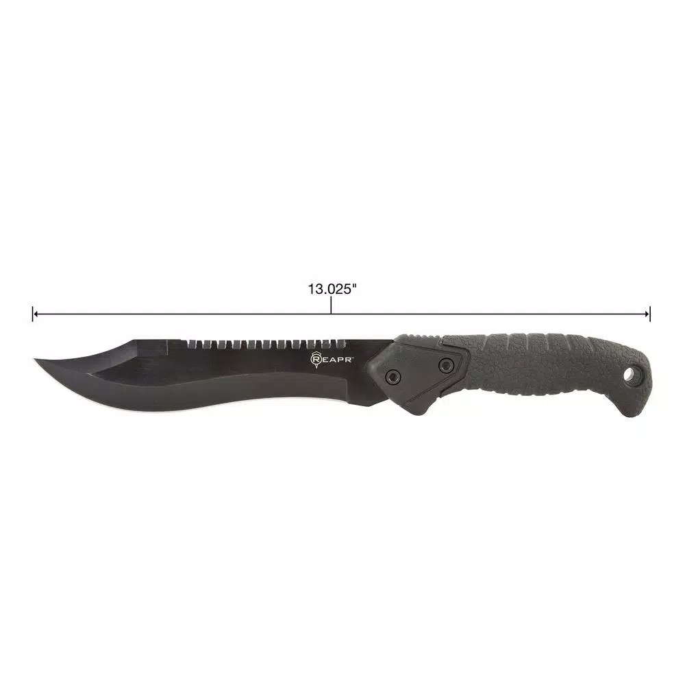 Sheffield REAPR TAC Bowie Knife with 7 in. 420 Stainless Steel Blade and TPR Handle