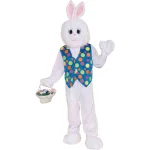 Unbranded Unisex Plush Funny Bunny Adult Halloween Costume - Deluxe Mascot Jumpsuit thumbnail 1