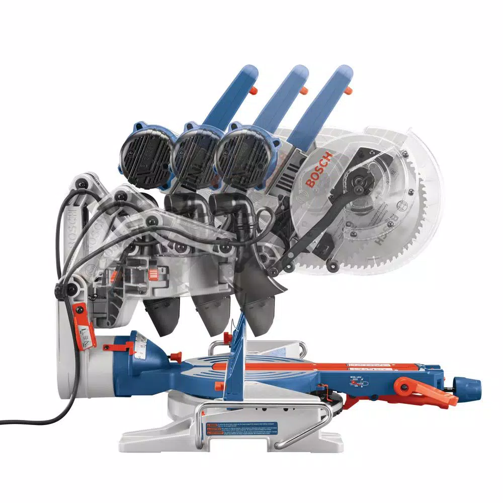 Bosch CM10GD 10 in. Dual-Bevel Sliding Glide Miter Saw with Gravity Rise Stand and Wheels
