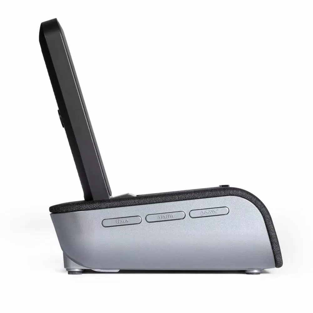 iHome TIMEBASE iBTW20B Bluetooth Alarm Clock with Wireless Qi Charging and USB Port