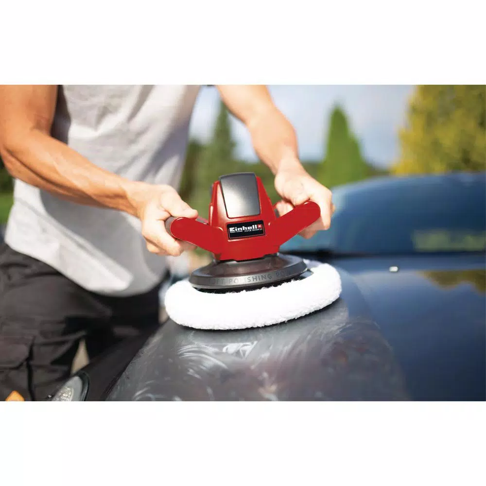 Einhell PXC 18V Cordless 10 in. Random Orbit Rotary Polisher Kit with 3.0 Ah Battery and Fast Charger