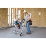 Bosch T4B Gravity Rise Miter Saw Stand with Wheels and Rapid-Release Mounts thumbnail 2
