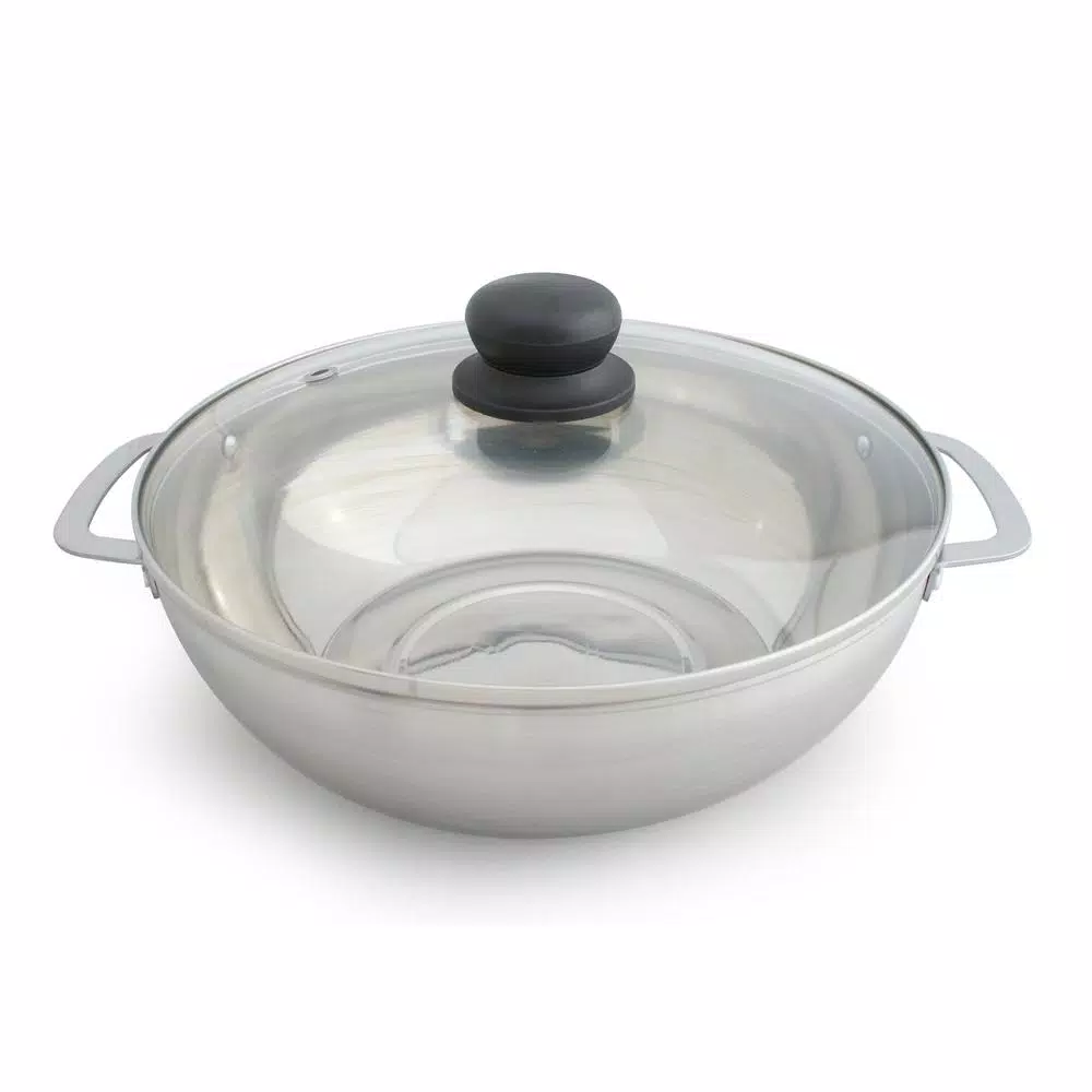 SPT 1650W Single Burner Induction Cooktop with 3.5L Stainless Steel Pot and Glass Lid, Black & Silver
