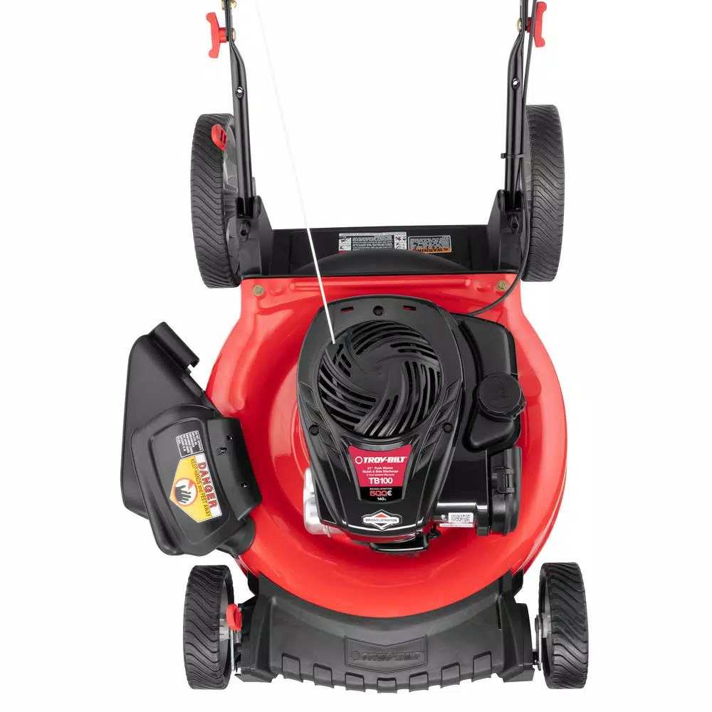Troy-Bilt TB100 21 in. 140cc Briggs & Stratton Gas Push Lawn Mower with TriAction Cutting System