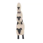 LITTON LANE 3-Stacked Sheep Polystone Sculpture - Off White Farmhouse Decor thumbnail 5