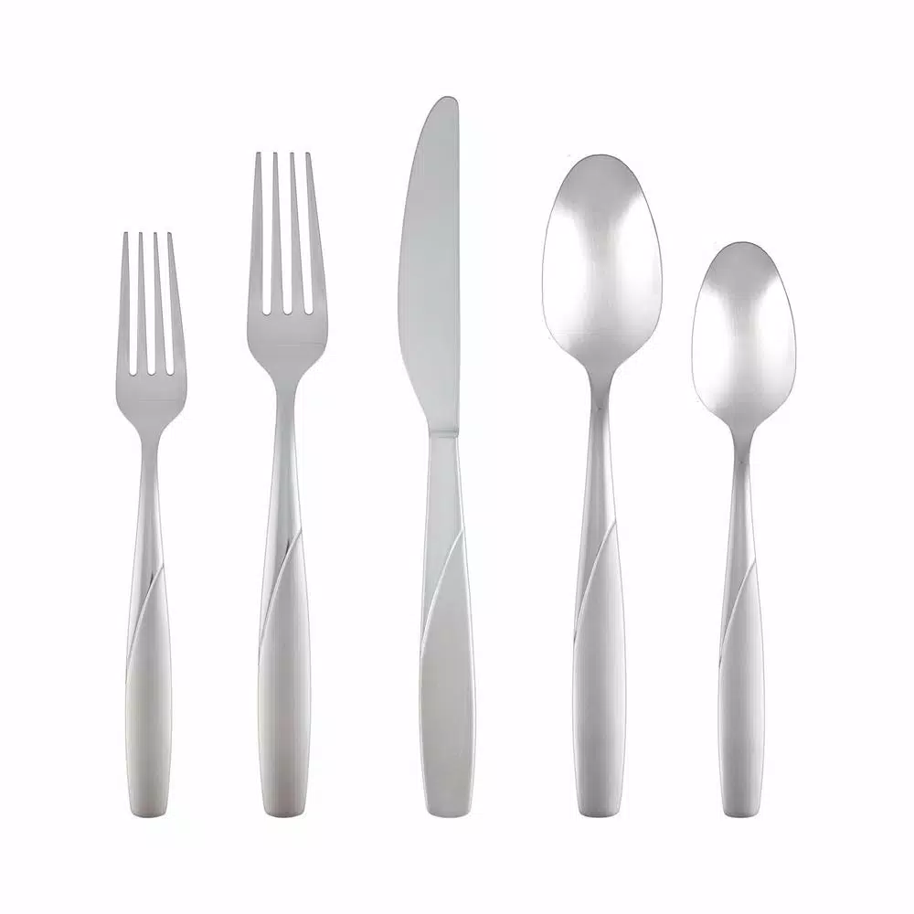 Cambridge Silversmiths Southview Sand 20-Piece 18/0 Stainless Steel Flatware Set, Service for 4