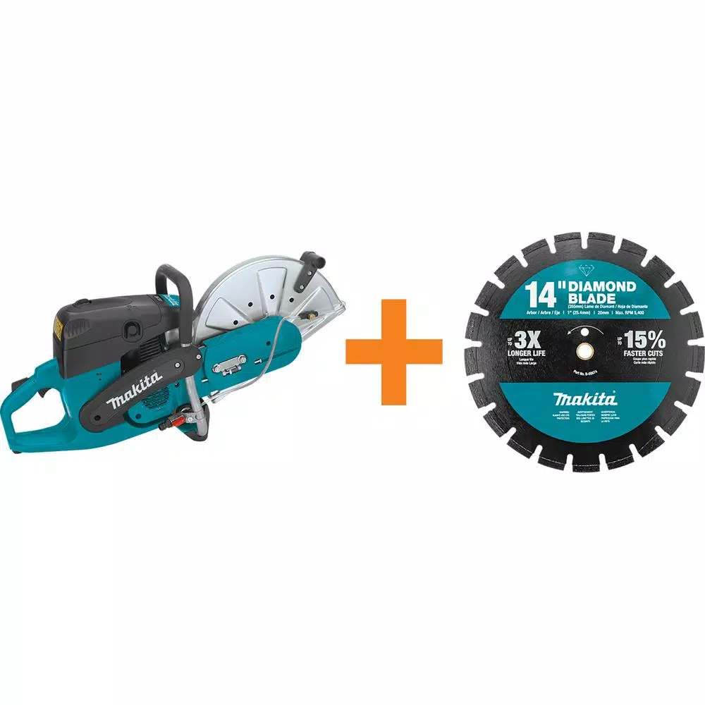 Makita EK7301 14 in. Gas Power Cutter with 14 in. Diamond Blade Bundle