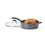 Starfrit 7.2 Qt. Aluminum Nonstick Multi-Pan with Glass Lid, Gray thumbnail 3