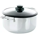 Black Cube 7.5 qt. Stainless Steel Hybrid Nonstick Stock Pot with Glass Lid thumbnail 1