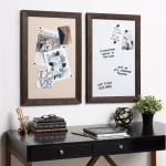 DesignOvation Kate and Laurel Beatrice Walnut Brown Magnetic Dry Erase Memo Board thumbnail 5