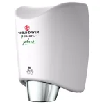 World Dryer SMARTdri Plus High Efficiency Automatic Electric Hand Dryer - White Aluminum thumbnail 2