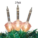 Unbranded Warm White Incandescent Bubble Light Sets, 9 ft. Green Wire (Set of 2) thumbnail 2