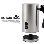 Oventes FR3608 Deluxe Electric Milk Frother and Steamer, 8 oz Silver Automatic Foam Maker thumbnail 6