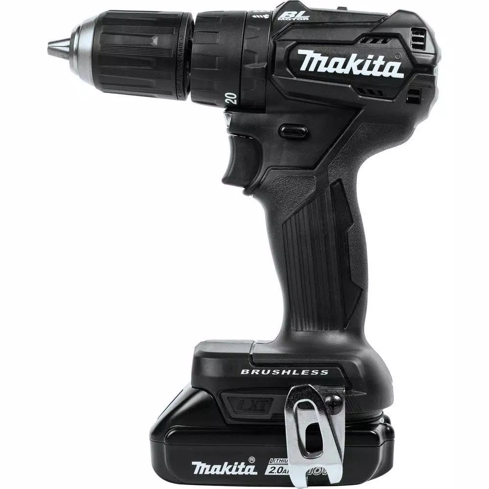 Makita 18V LXT Sub-Compact Brushless 1/2 in. Hammer Driver-Drill Kit with 2x 2.0Ah Batteries and Charger
