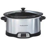 Hamilton Beach 8 Qt. Programmable Stainless Steel Slow Cooker with Timer and Temperature Settings thumbnail 1