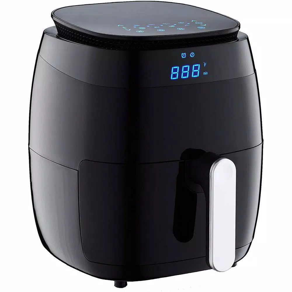GoWISE USA 5 Qt. Air Fryer with Duo Touchscreen Display, 8 Presets, 1500W, Black
