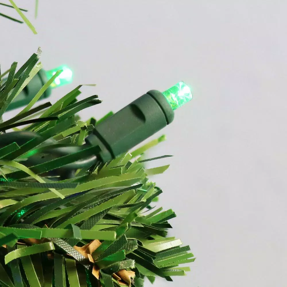 Sunnydaze Decor 22 ft. Green LED Angle String Lights, 70-Count Multi-Seasonal Novelty Bulbs