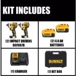 DEWALT 20V MAX XR Brushless 1/4 in. Impact Driver Kit with 2 4 Ah Batteries and Charger thumbnail 2