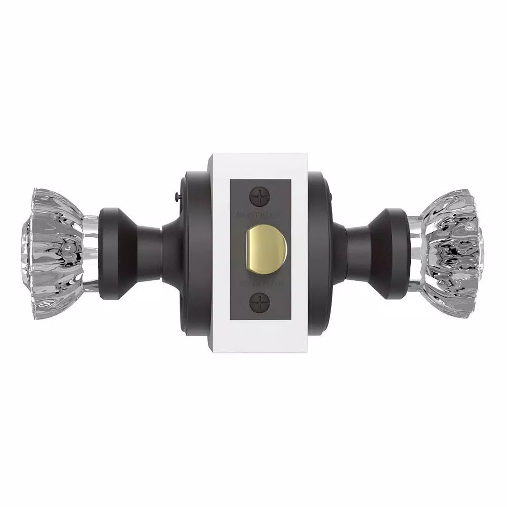 Nostalgic Warehouse Waldorf Crystal Privacy Door Knob, Oil-Rubbed Bronze, 2-3/8 in. Backset